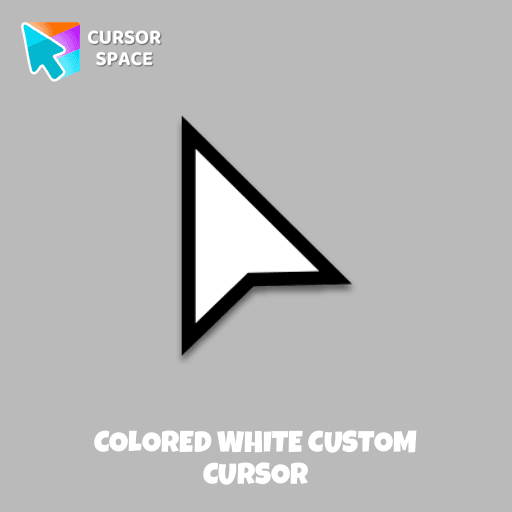 Colored White Custom Cursor arrow cursor